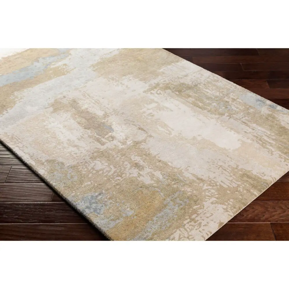 Geometric Viscose Wool Blend Carpet