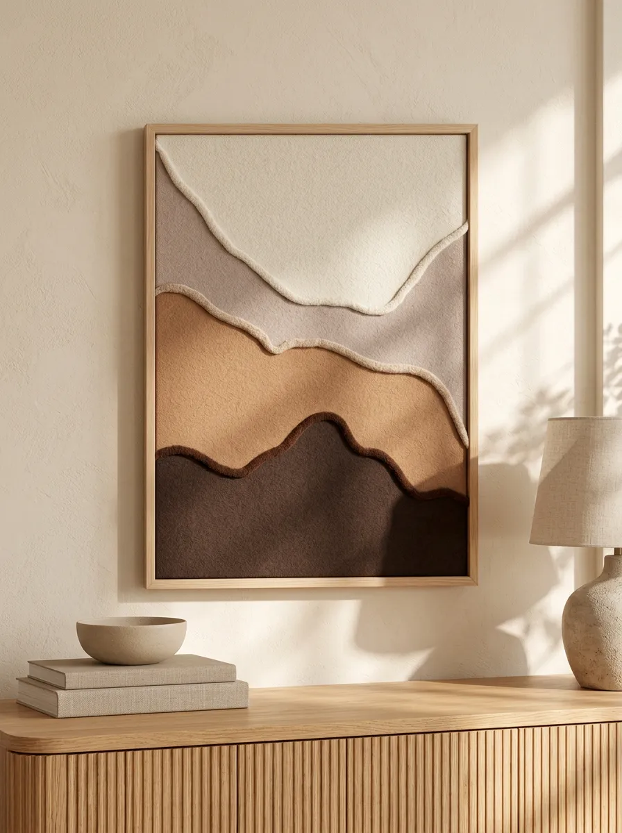 Modern Minimalist Abstract Mountain Layered Printed Wall Art