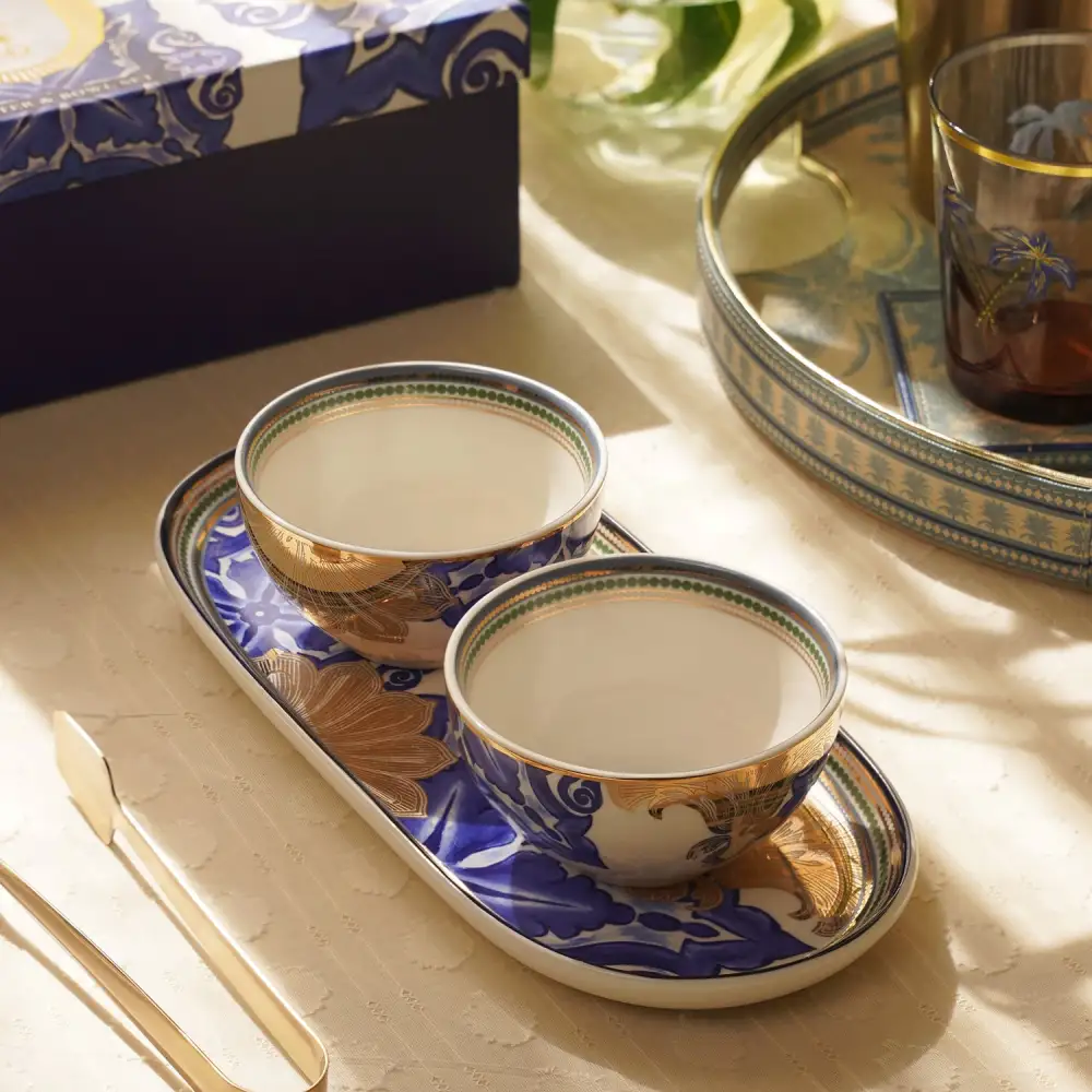 Blue Porcelain Platter Set