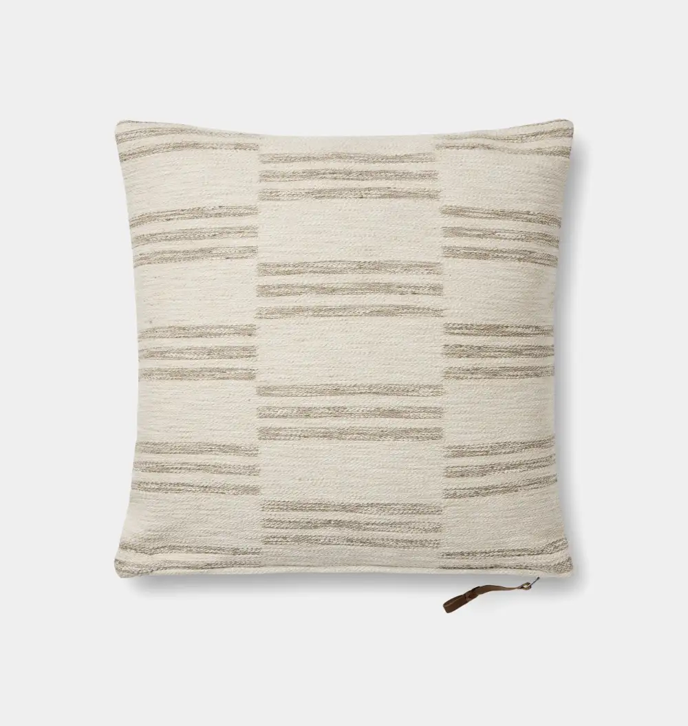 Ivory Woven Decorative Couch Pillow