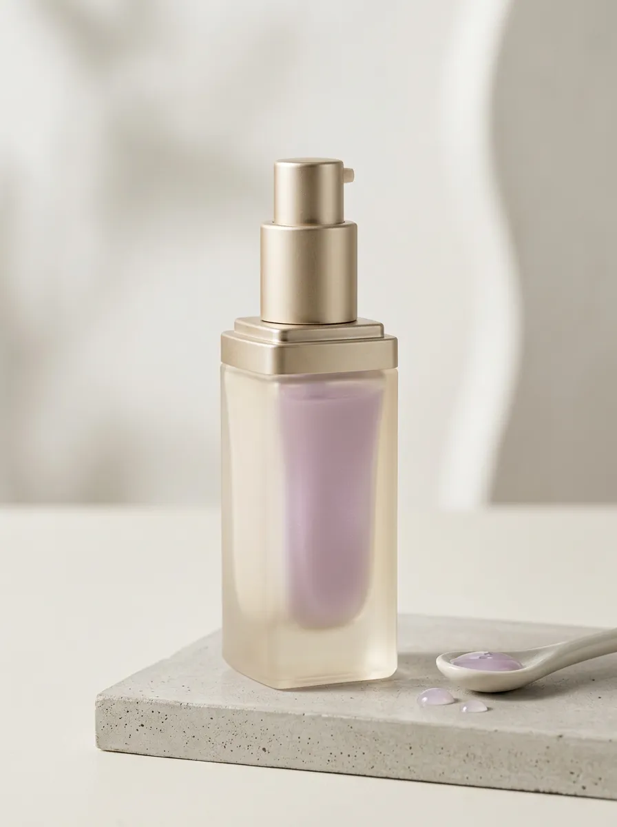 Hydrating Skin Care Purple Essence Pump Bottle Serum
