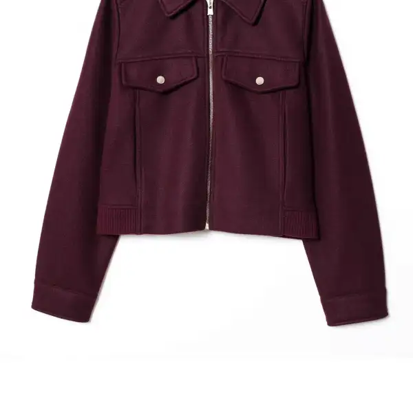 Cropped Flap Pocket Bomber Jacket