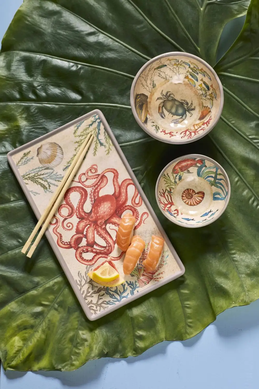 Marine Pattern Tableware Pieces