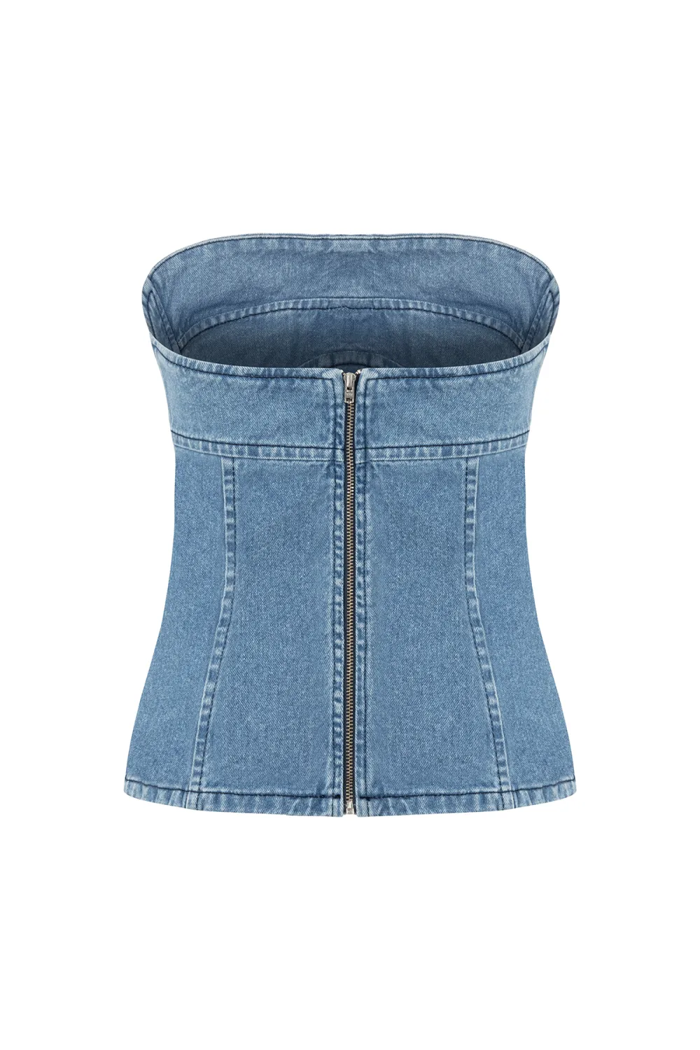 Sleeveless Denim Bustier
