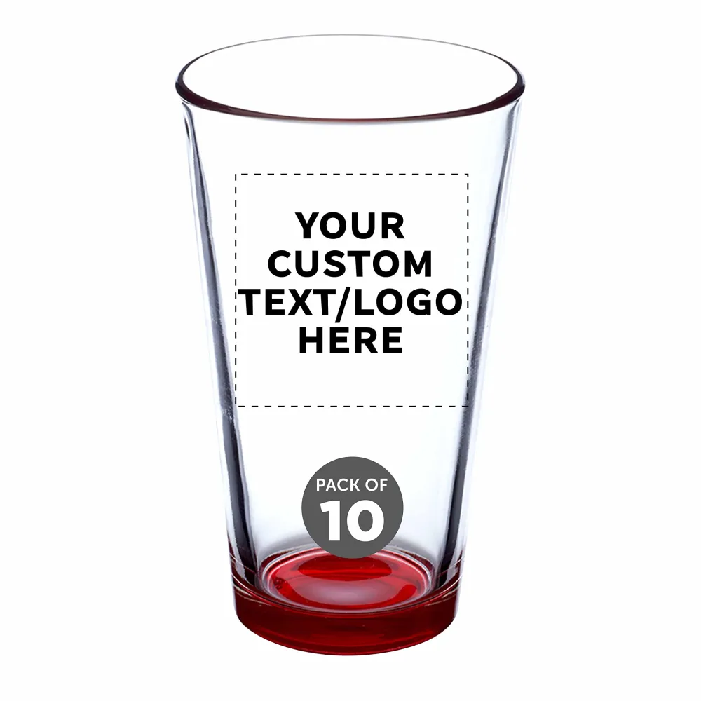 Custom Logo and Text Pint Glasses