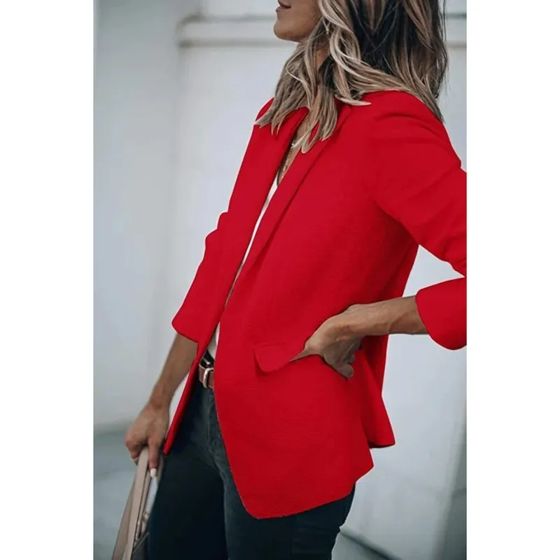 Trendy Open Front Work Blazer