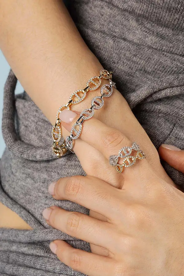 Linked Stacked Link Bracelet