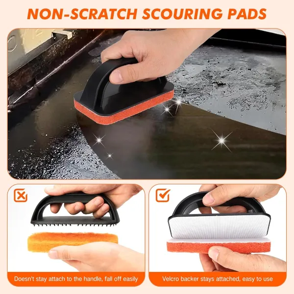 Heavy Duty Scouring Pad with Handle