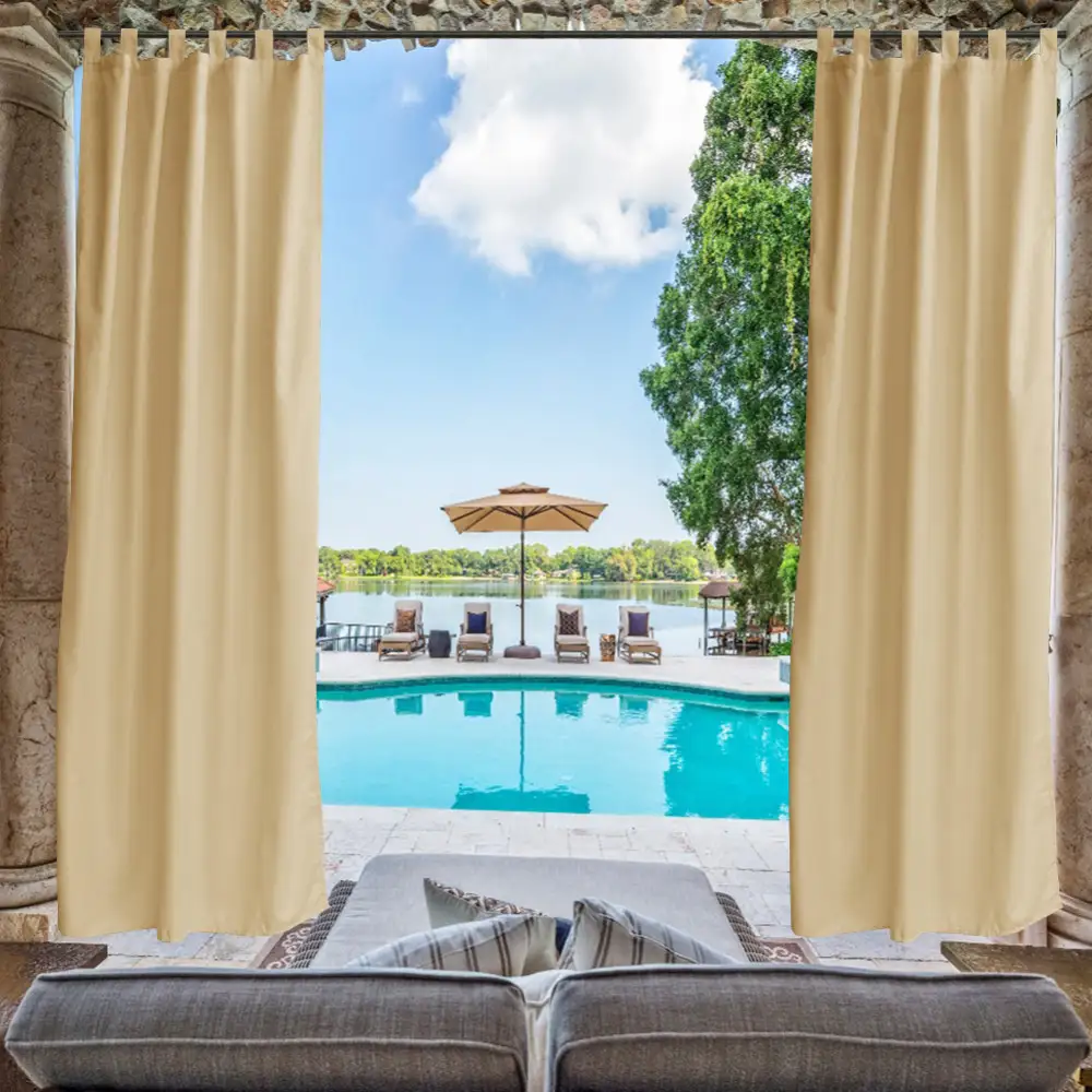 Blackout Polyester Tab-Top Curtain Panel