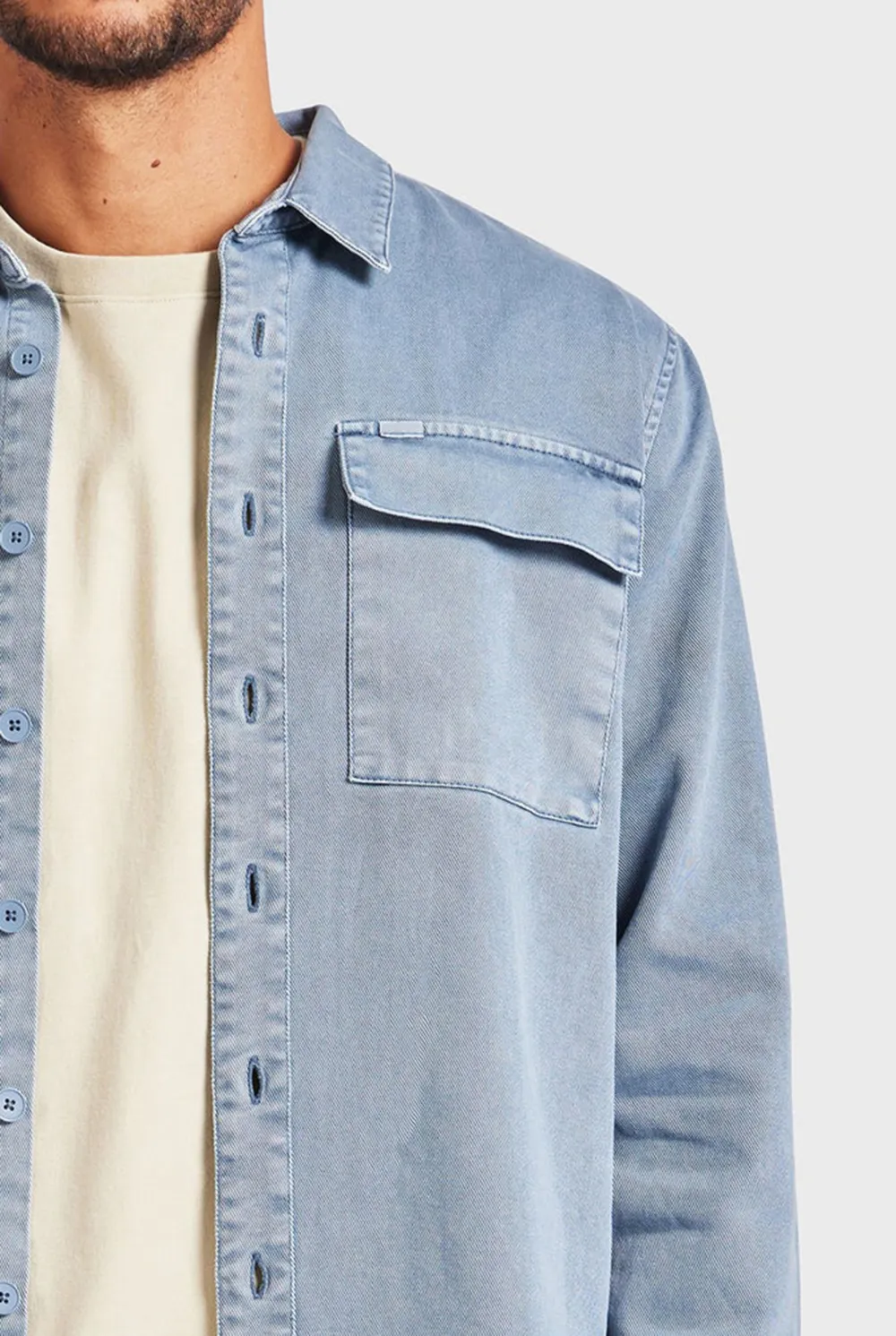 Casual Style Overshirt- Dutch blue