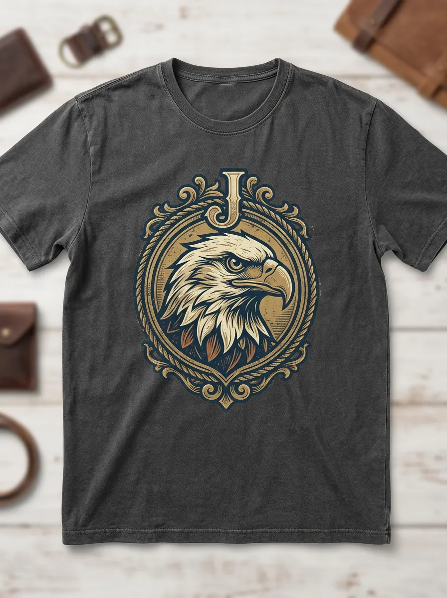 Women's Eagle Watercolor Nature Graphic T-Shirt