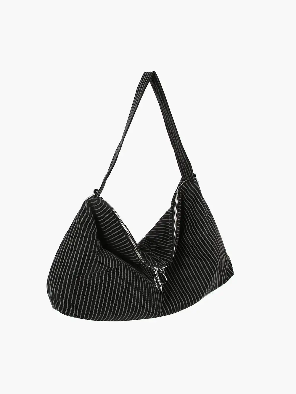Relaxed Detail Pocketed Hobo Shoulder Bag