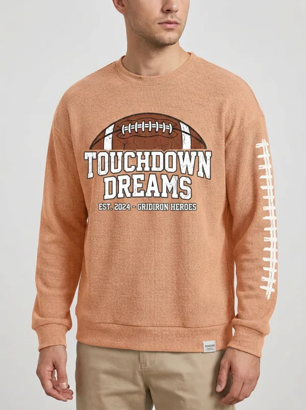 Football Graphic Casual Hoodie