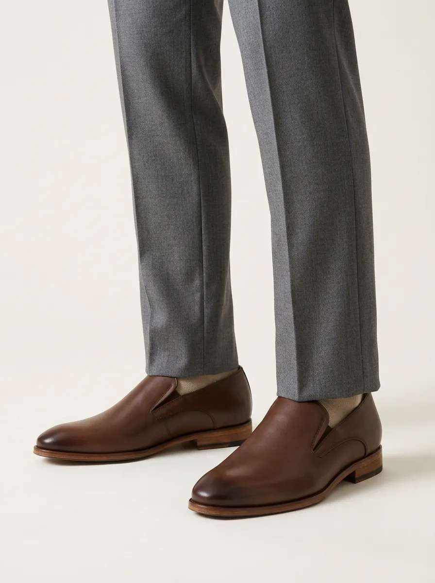 Men's Classic Business Leather Slip-On Dress Shoes