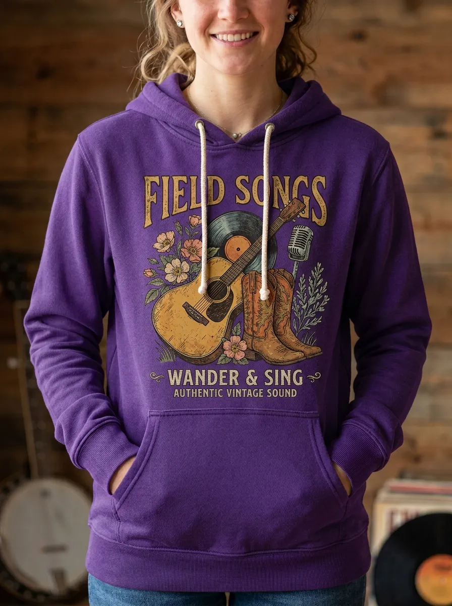 Cowboy-Boot Women's Country Music Printed Hoodie