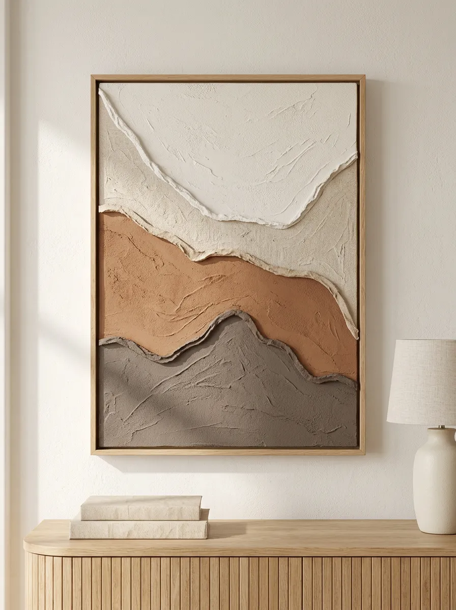 Minimalist Abstract Textured Printed Wall Art