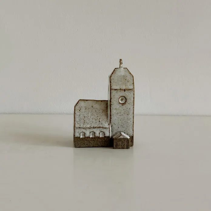 Handcrafted Ceramic Church Ornament