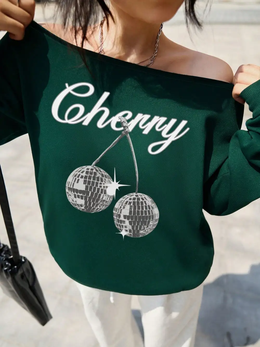 Women Raglan Sleeve Relaxed Fit Sweatshirt