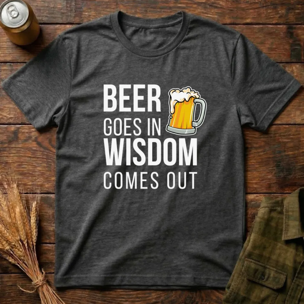 Beer Wisdom Graphic Cotton T-Shirt