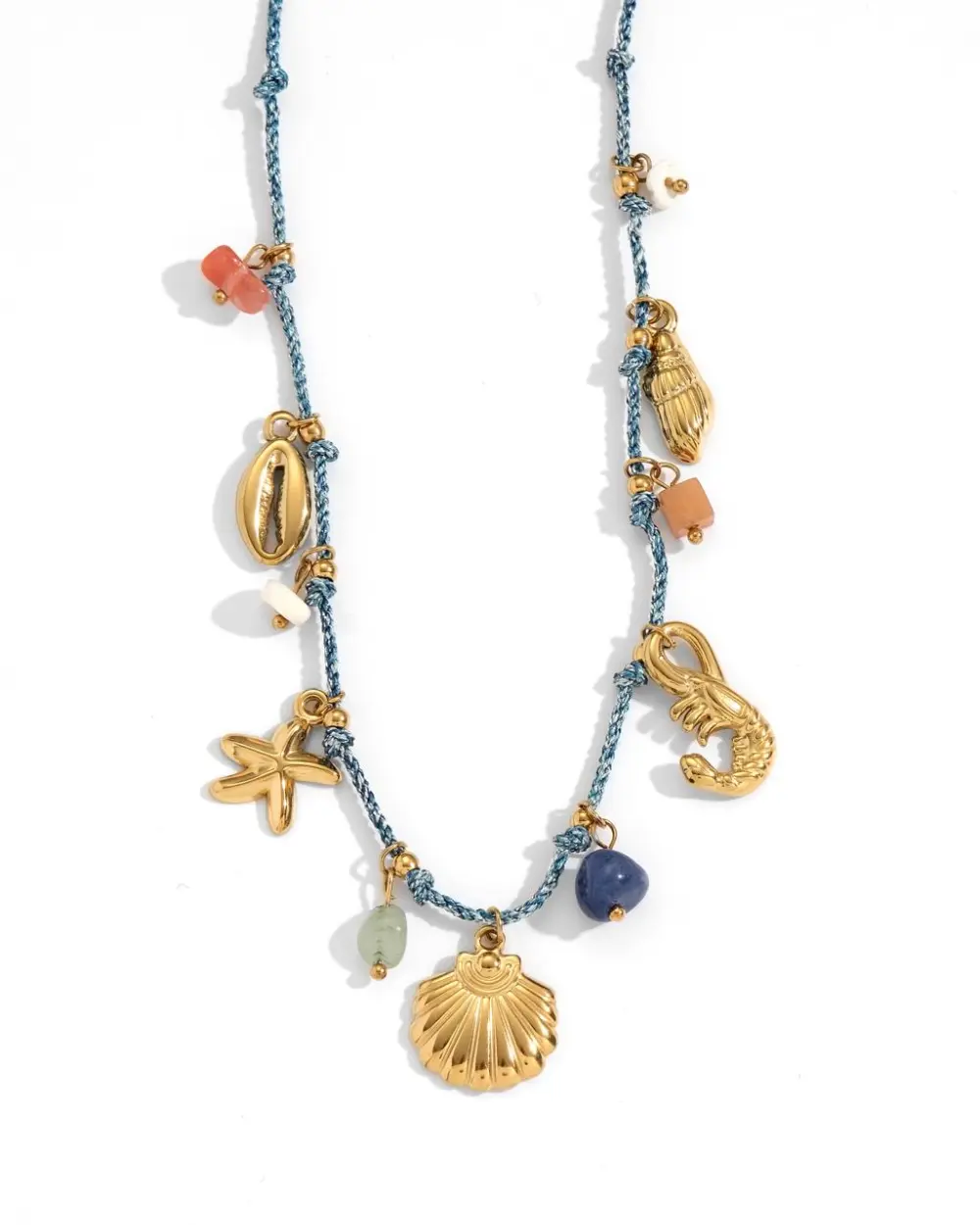 Sleek Stainless Steel Coastal Celestial Fashion Necklace