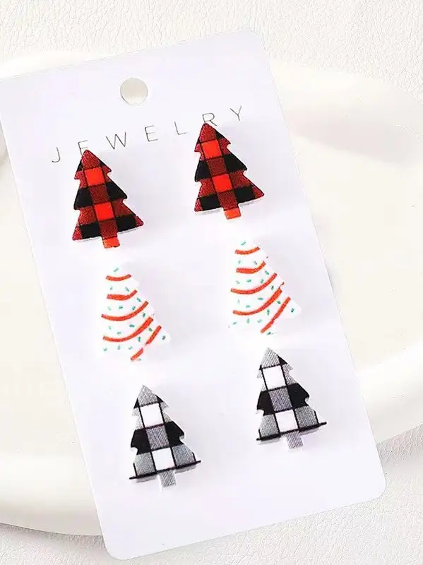 Tree Charm Earring Set