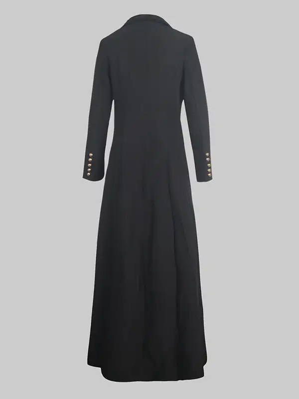 Long Sleeve Split Side Notched Collar Jacket