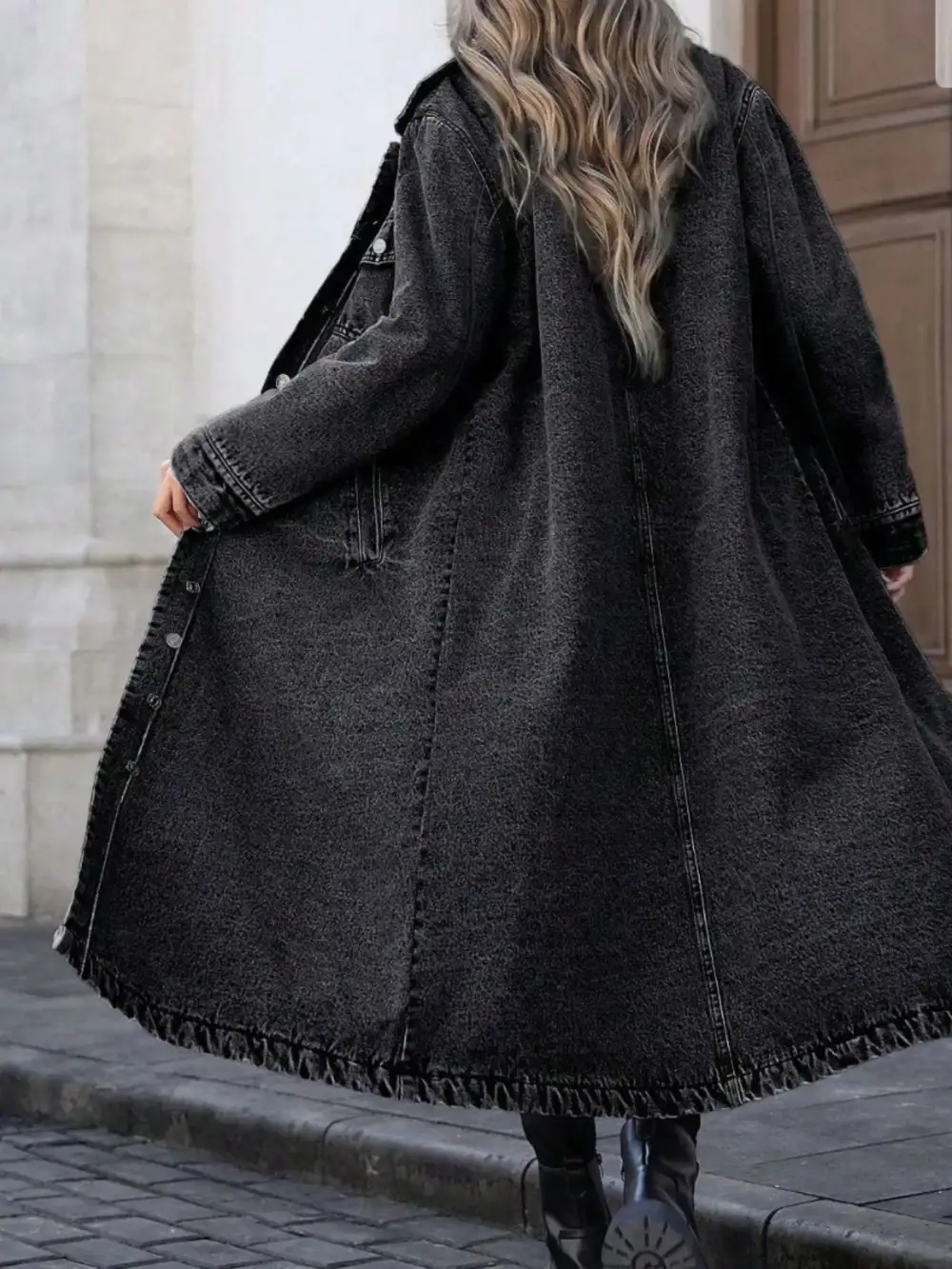 Longline Button-front Jacket