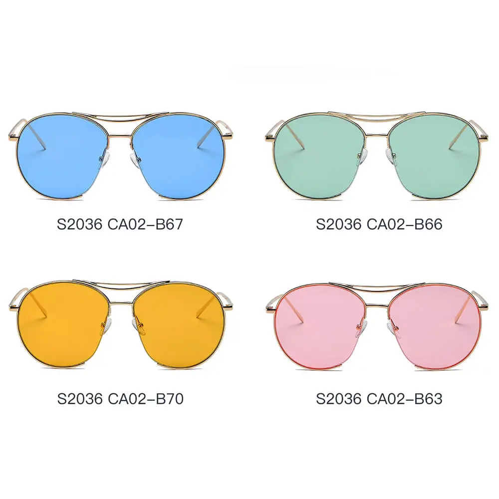 Low Profile Round Frame Sunglasses