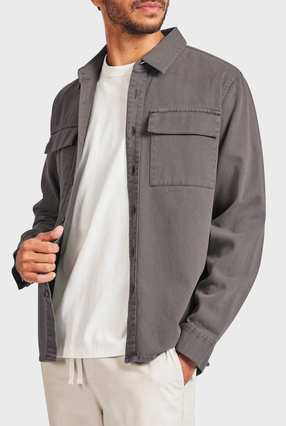 Casual Style Overshirt- Dutch blue