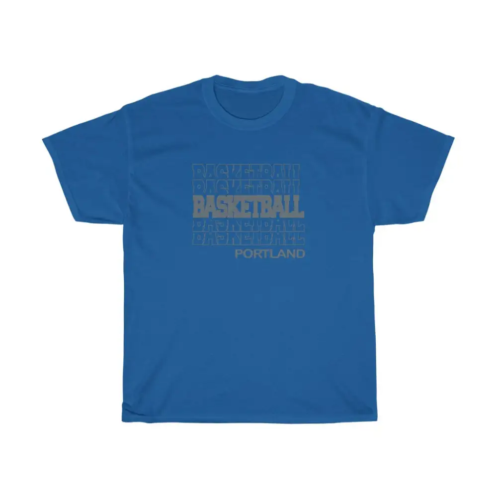 Basketball Portland in Modern Stacked Lettering