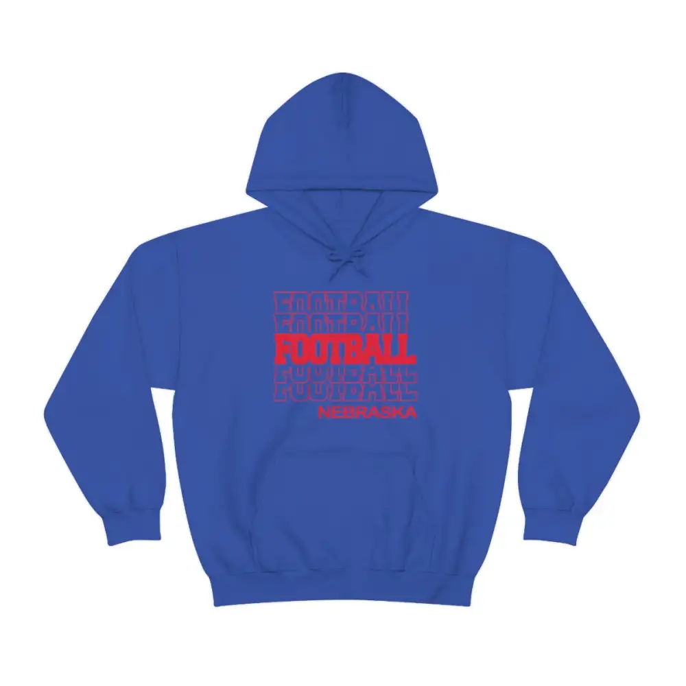 Modern Stacked Football Graphic Pullover Hoodie