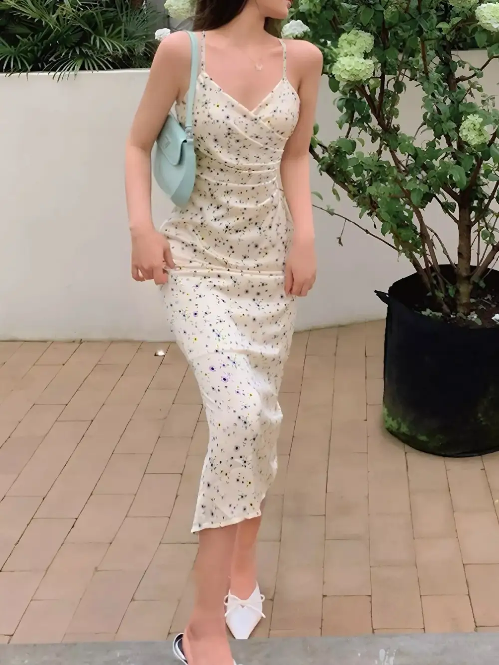 Relaxed Spaghetti Strap Midi Dress