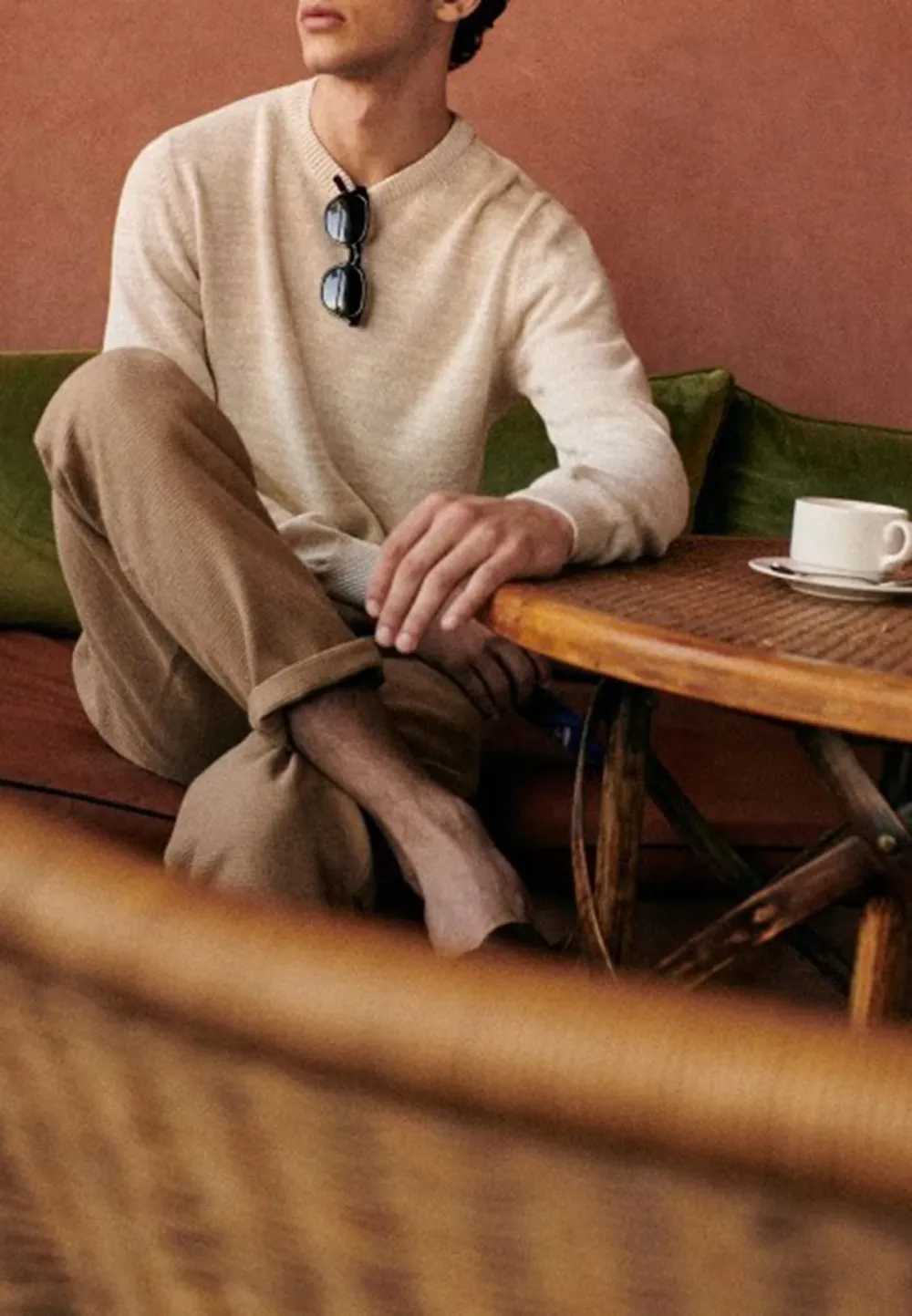 Cream Lightweight Relaxed Fit Knit Sweater