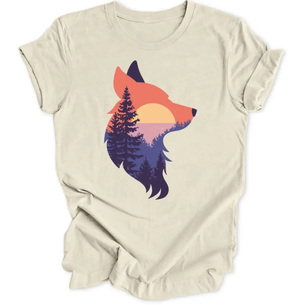 Wolf Silhouette Retro Women's T-Shirt