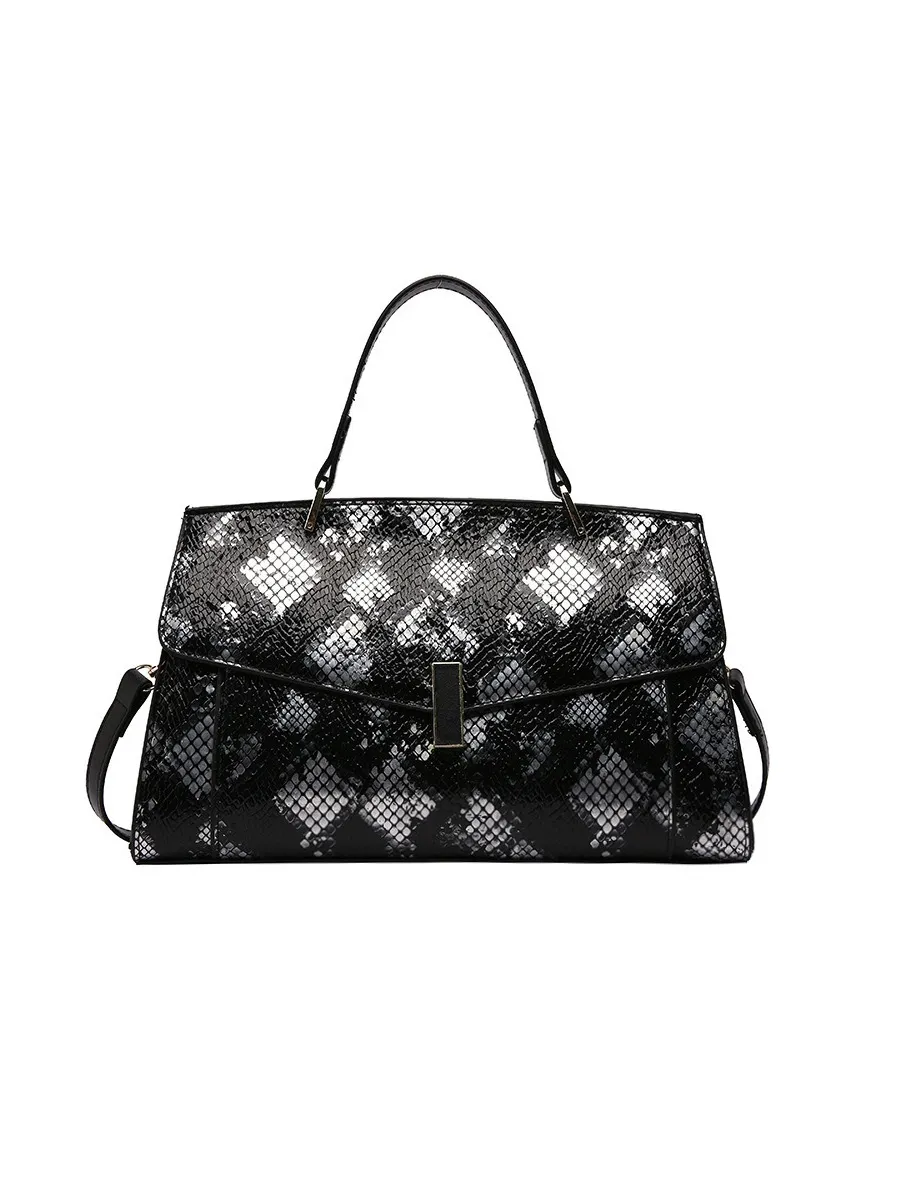 Penelope Snakeskin-Patterned Handbag