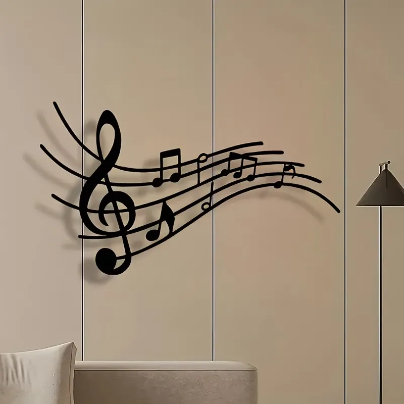 Metal Music Note Wall Art