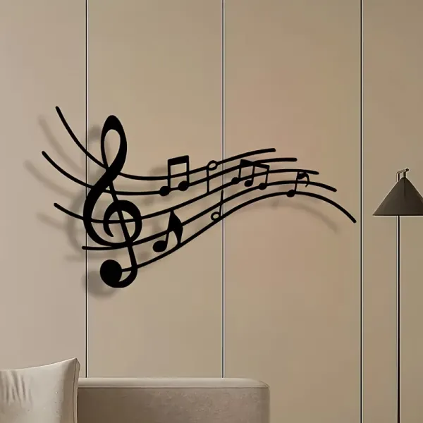 Metal Music Note Wall Art