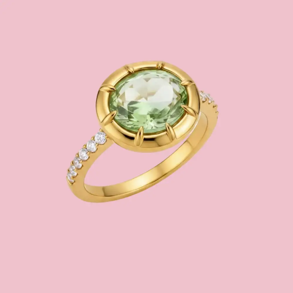 Sculptural Stone Accent Ring