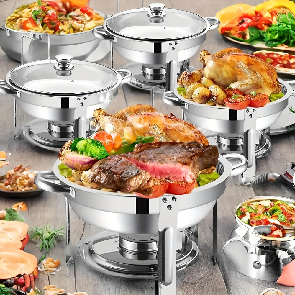 Practical Stainless Steel Buffet Server Set for Professional and Home Use in Catering Events