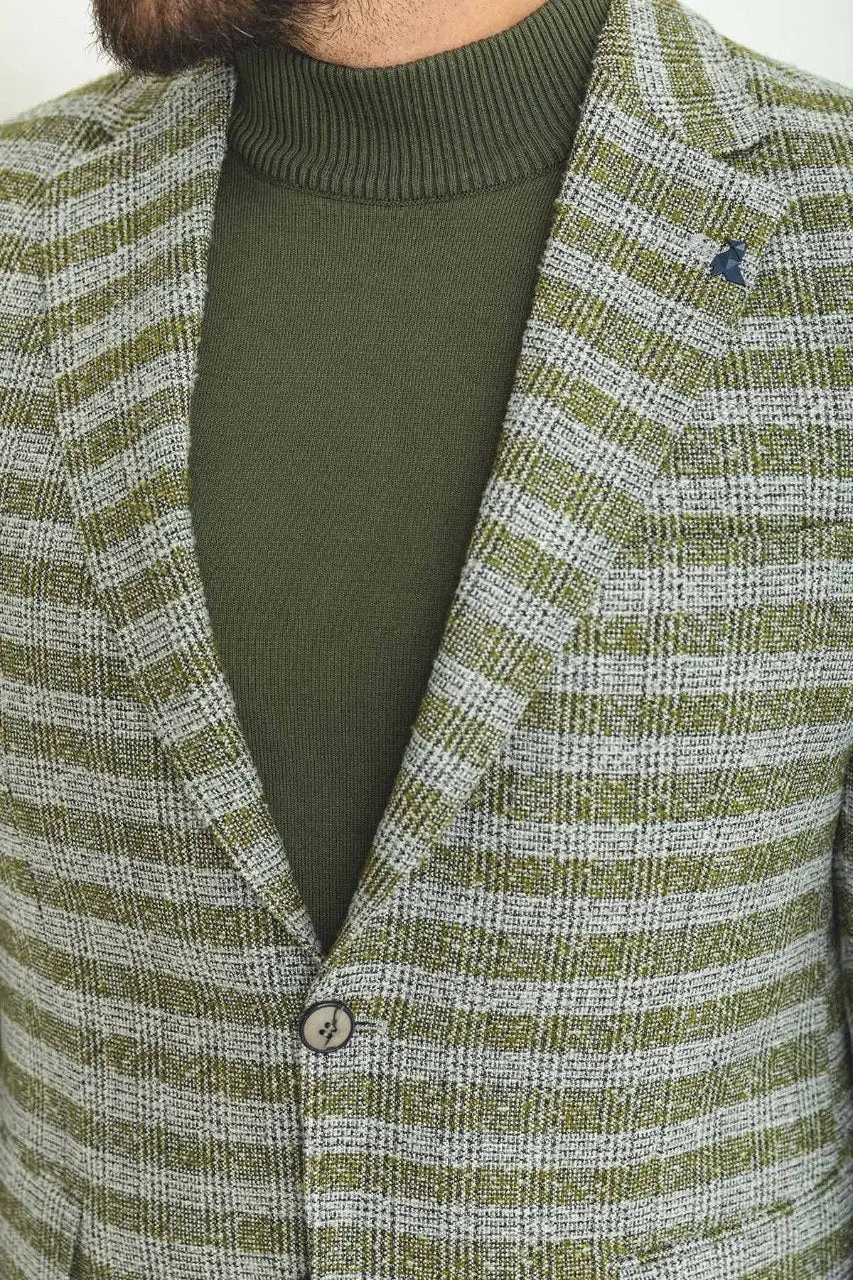Classic Slim Fit Patterned Blazer