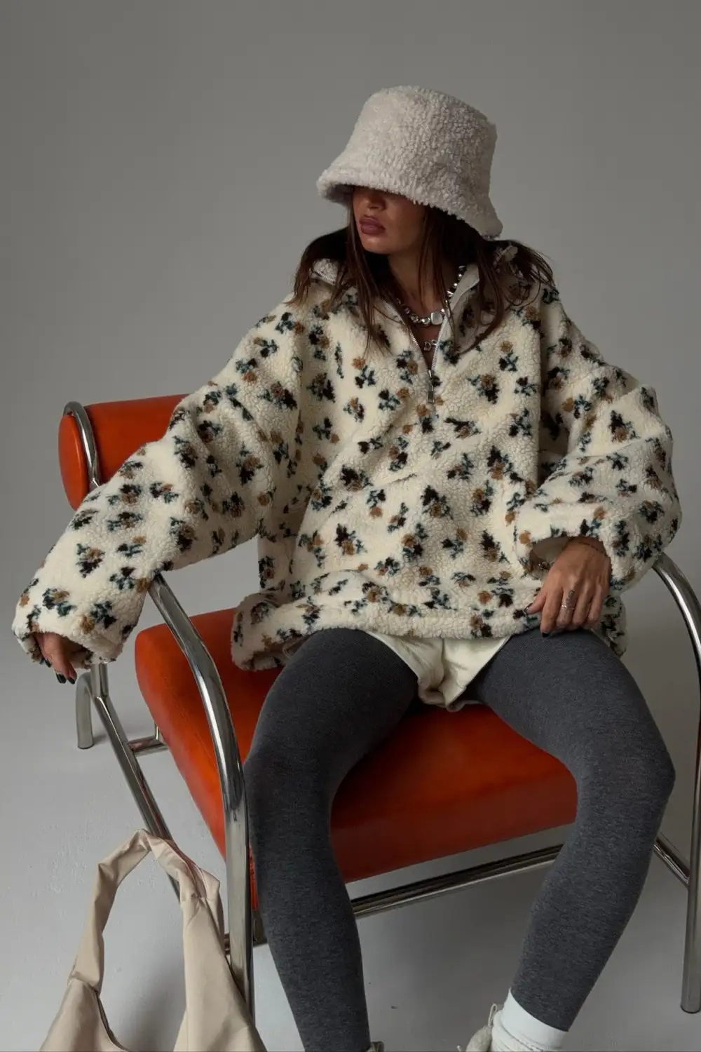 Stand-Collar Oversized Loose Jacket
