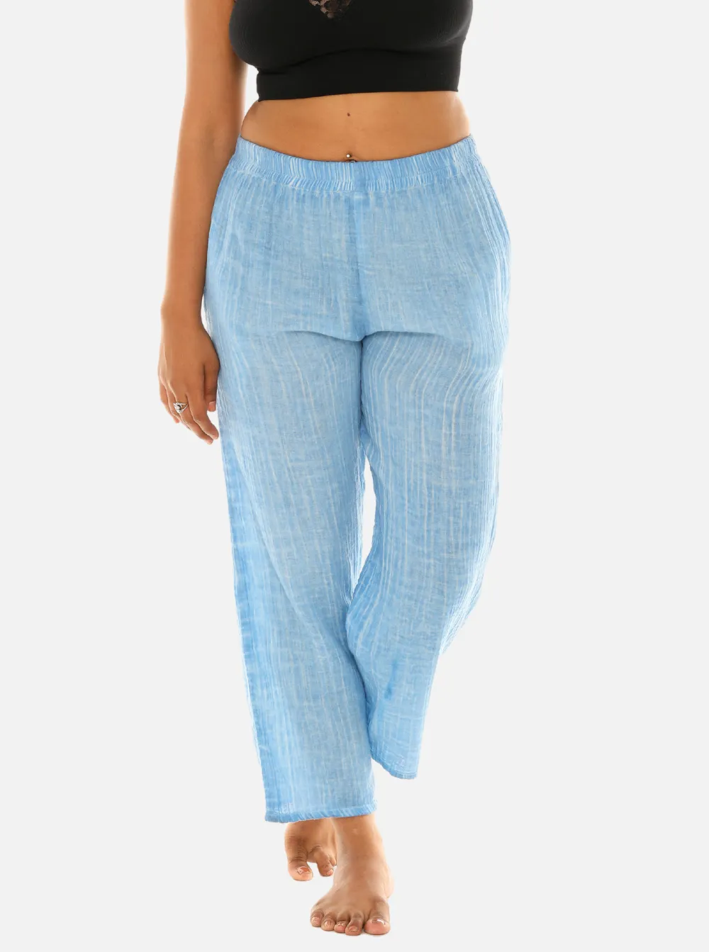 S Pigment Dyed Wide Leg Pants