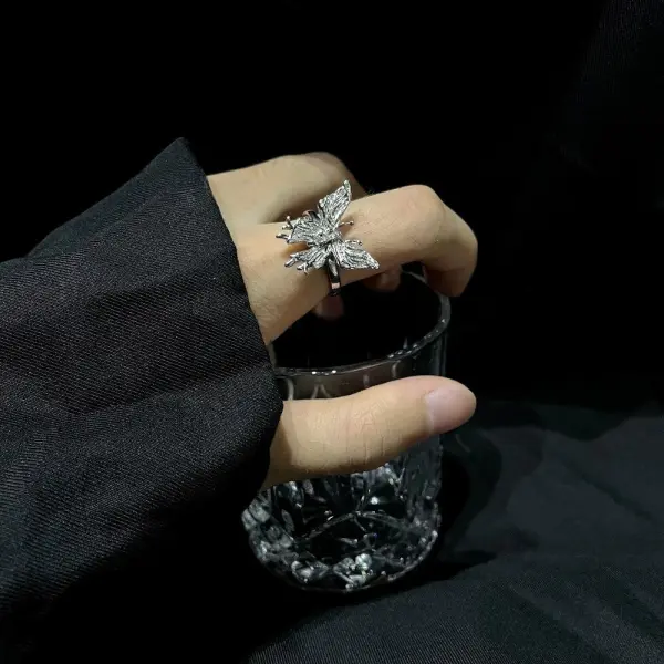 Sculpted Titanium Steel Ring