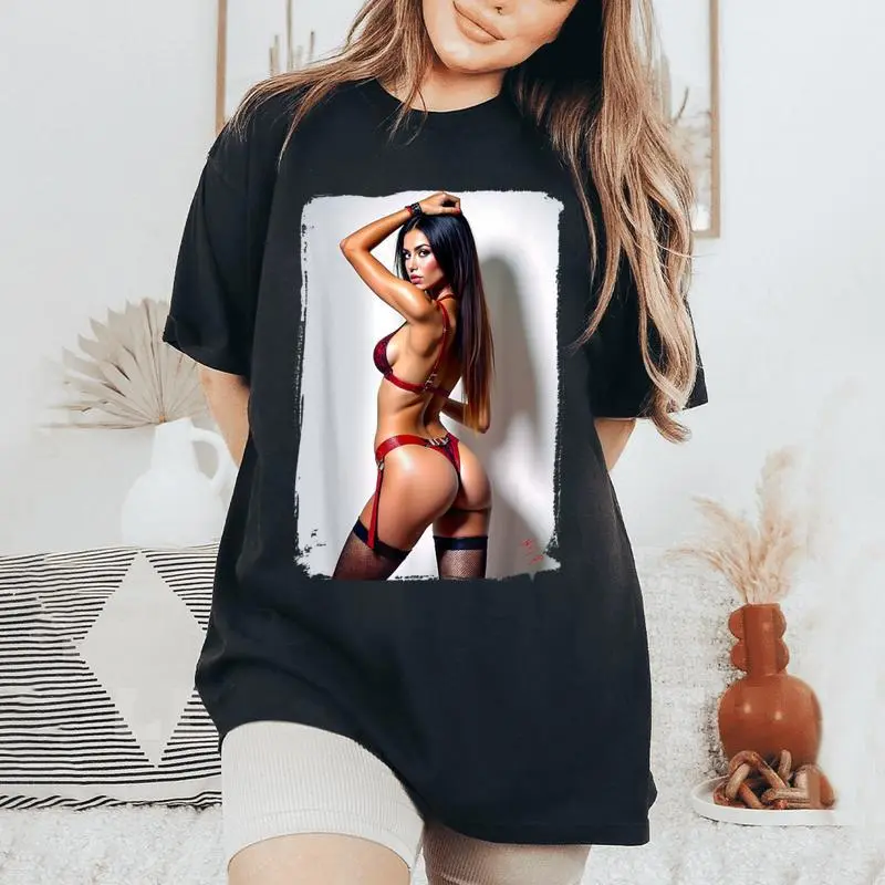 Hot Girl On For Sexy Booty Bikini Model 2 Women's Oversized Comfort T-Shirt
