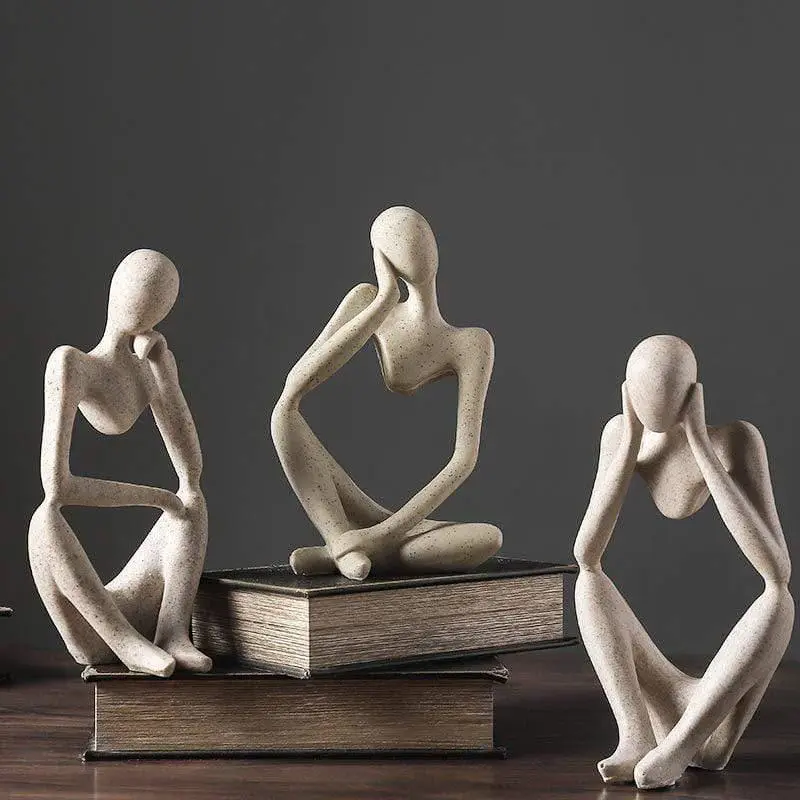 Reflective Abstract Figure Sculpture