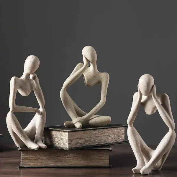 Reflective Abstract Figure Sculpture