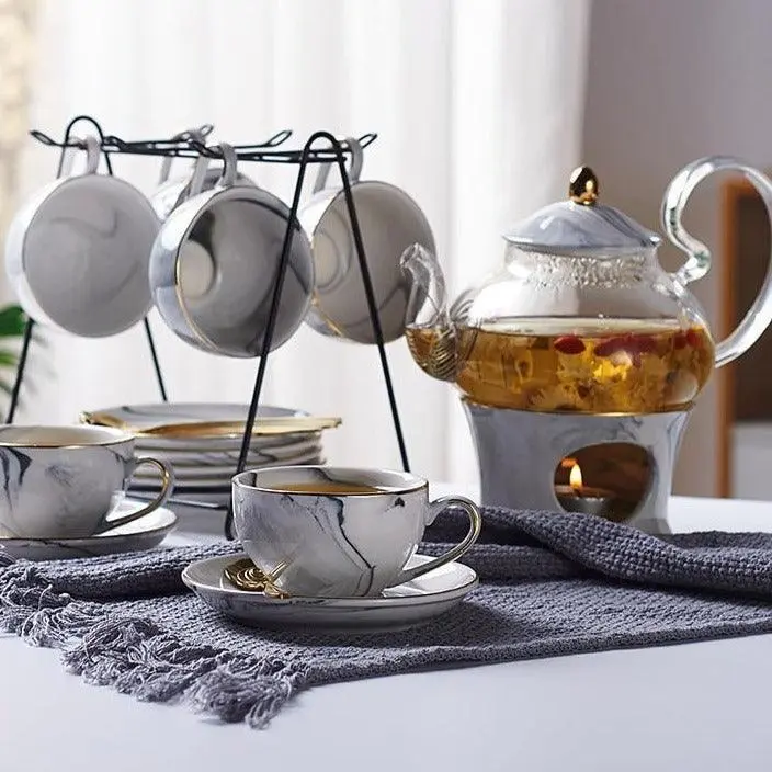 Porcelain Luxurious Tea Set Table