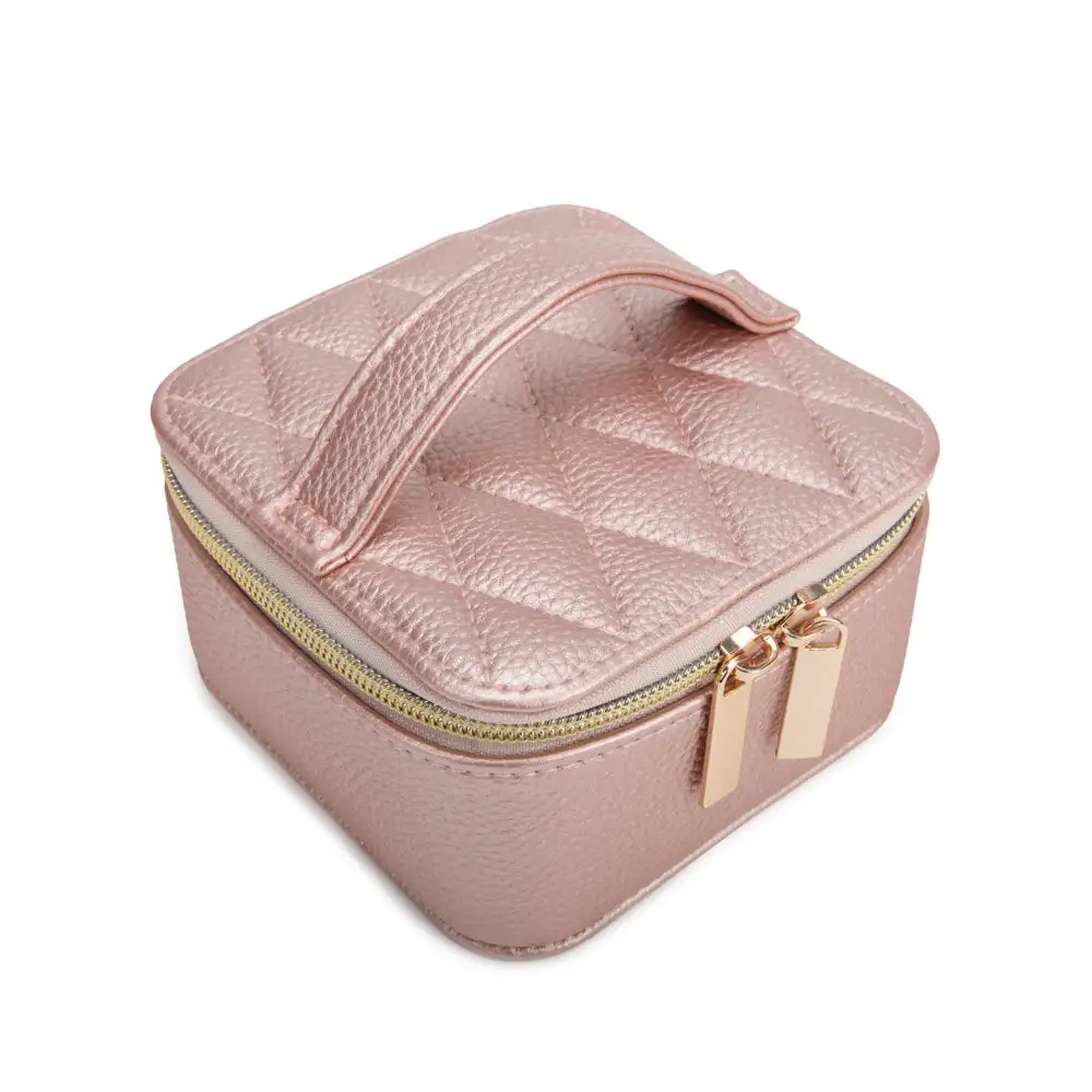 Leah Quilted Travel Jewelry Box