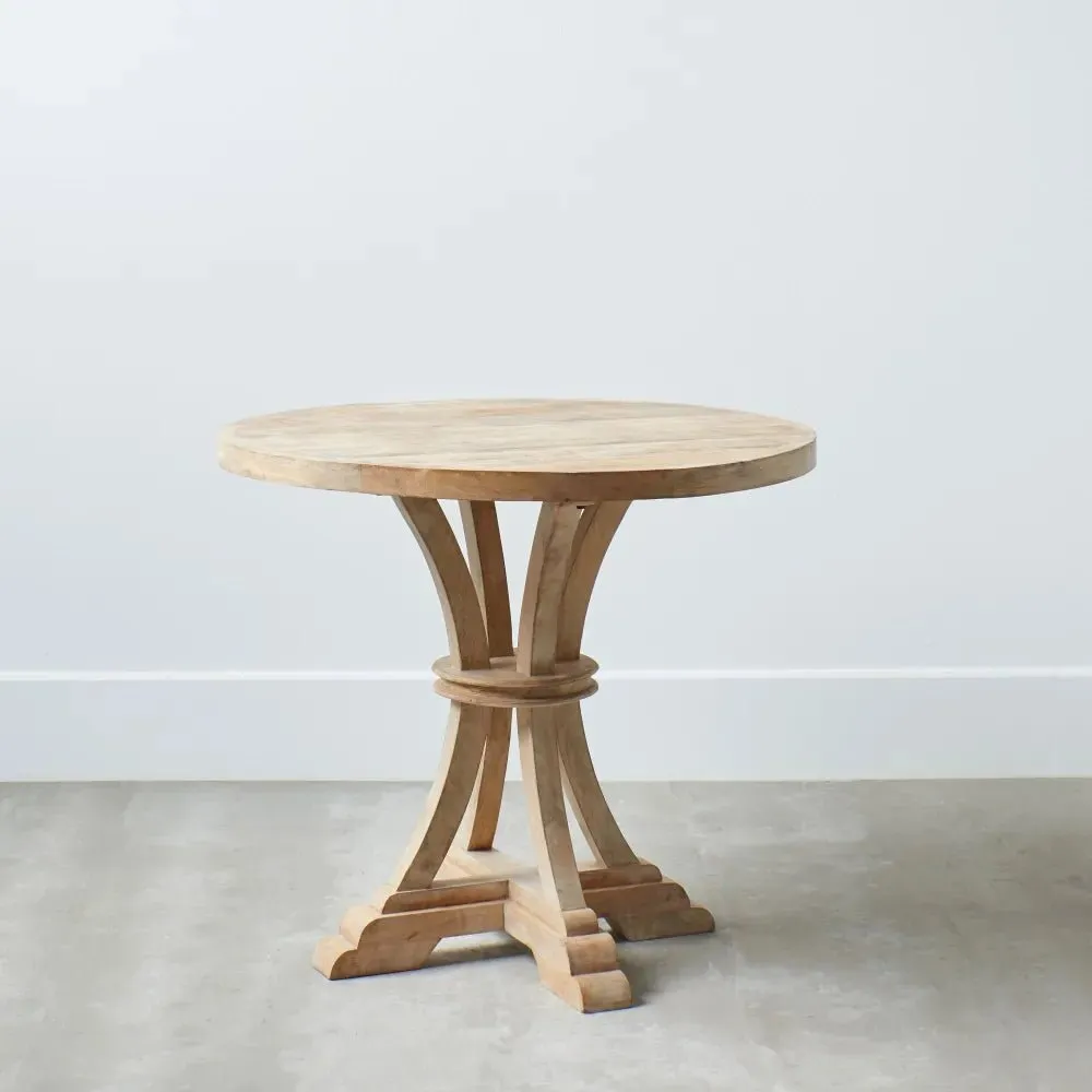 Round Mango Wood Dining Table