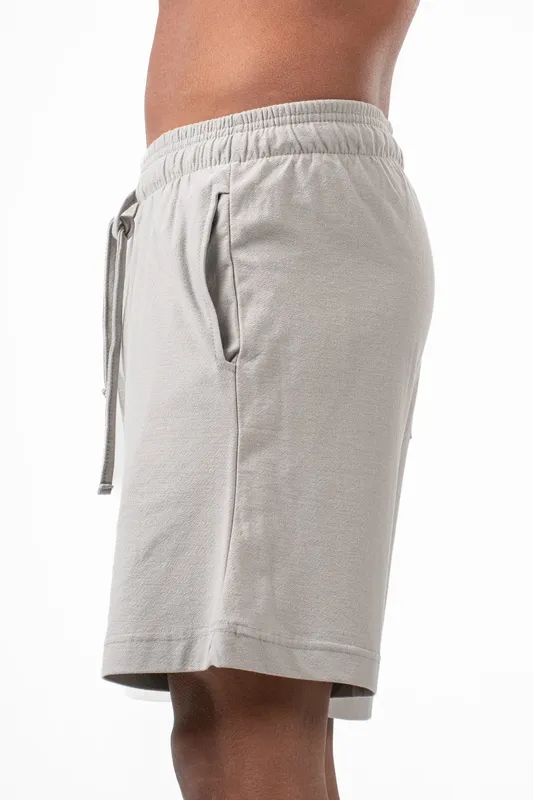 Light Grey Relaxed Pull On Shorts
